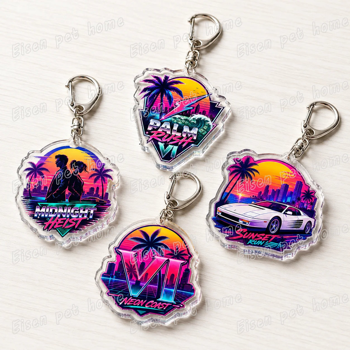 Porte clé V6 CITY KEY + 1 CHANCE DE REMPORTER UN CODE POUR LE JEUX GTA 6